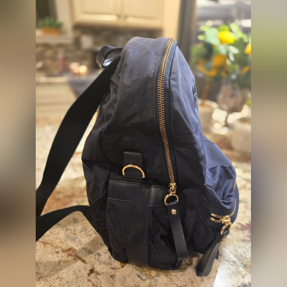 Tory Burch Midnight Blue Bag with Gold Details